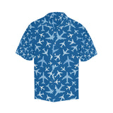 Airplane pattern in the sky Men's All Over Print Hawaiian Shirt