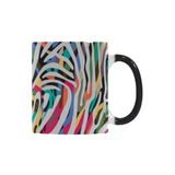 Colorful zebra skin pattern Morphing Mug Heat Changing Mug