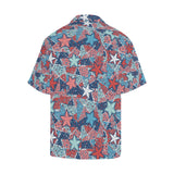Hand drawn colorful starfish Men's All Over Print Hawaiian Shirt