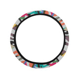 Colorful zebra skin pattern Car Steering Wheel Cover