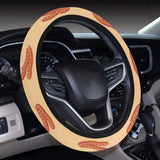 Sausage Pattern Print Design 03 Car Steering Wheel Cover