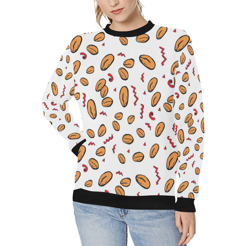 peanuts pattern background Women's Crew Neck Sweatshirt