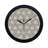Scallop shell pattern Elegant Black Wall Clock