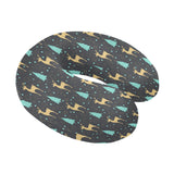 Deers star tree pattern U-Shaped Travel Neck Pillow