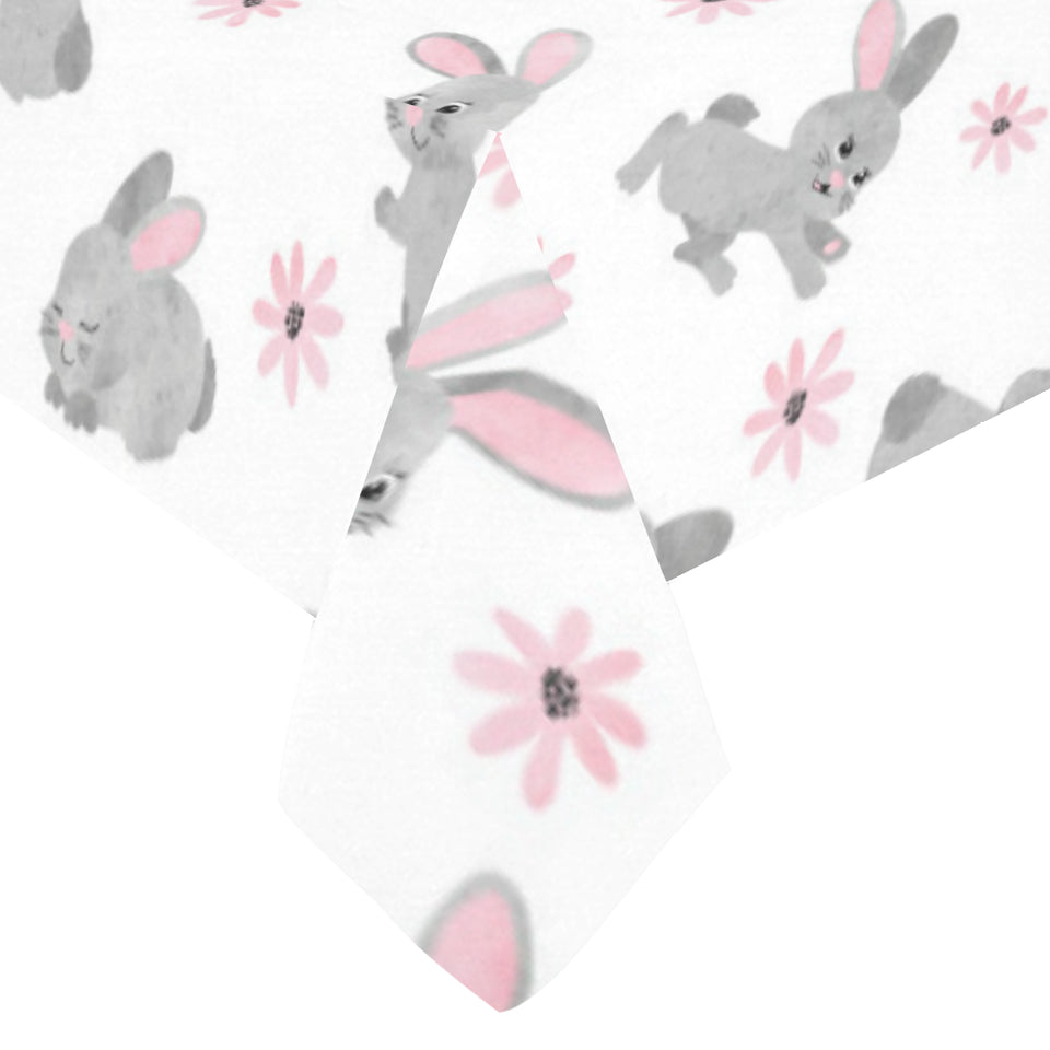 Watercolor cute rabbit pattern Tablecloth