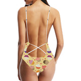 cake cupcake heart cherry pattern Women's One-Piece Swimsuit