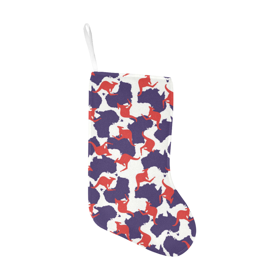 Kangaroo Australian pattern Christmas Stocking