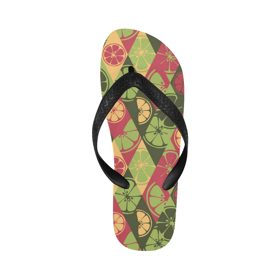 Cool Geometric lime pattern Unisex Flip Flops