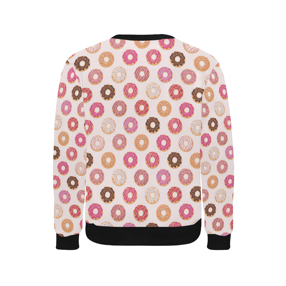 Colorful donut pattern Men's Crew Neck Sweatshirt