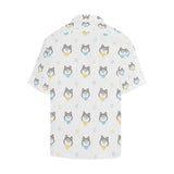 Cute Siberian Husky pattern Men's All Over Print Hawaiian Shirt