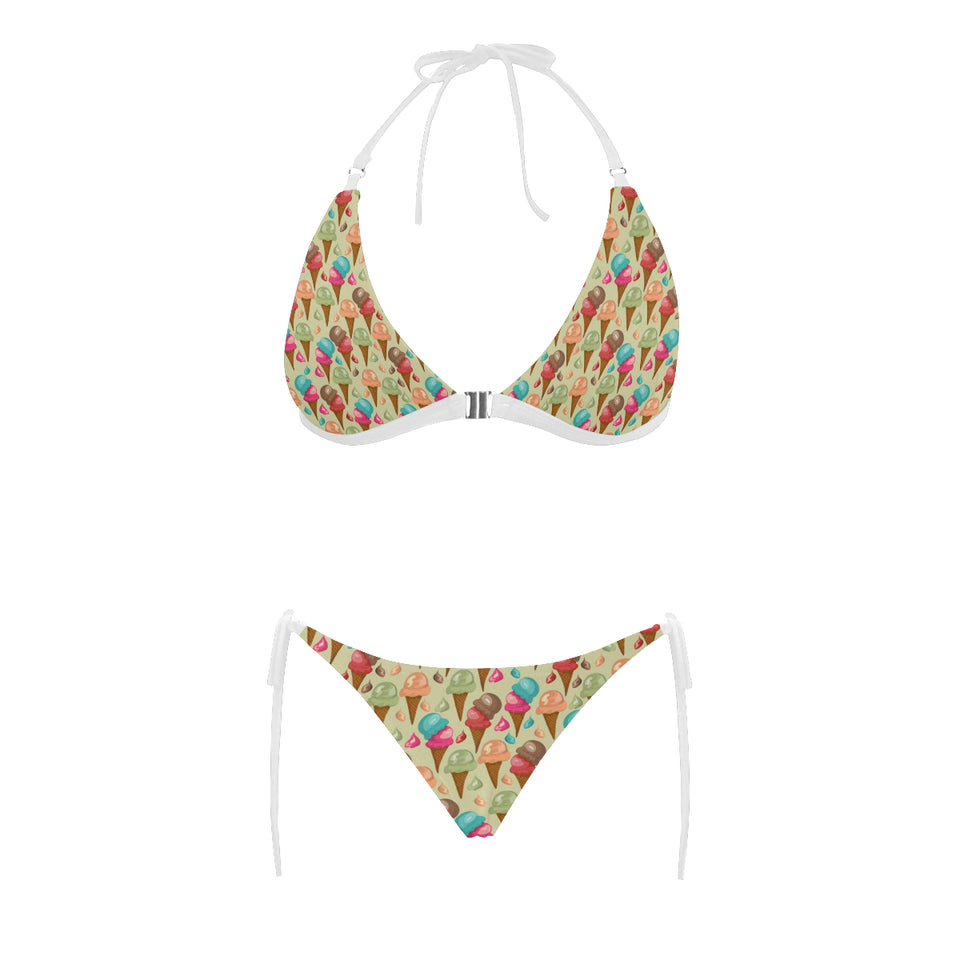 Colorful ice cream pattern Sexy Bikinis Two-Piece Swimsuits