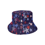 Red blue star pattern Unisex Bucket Hat