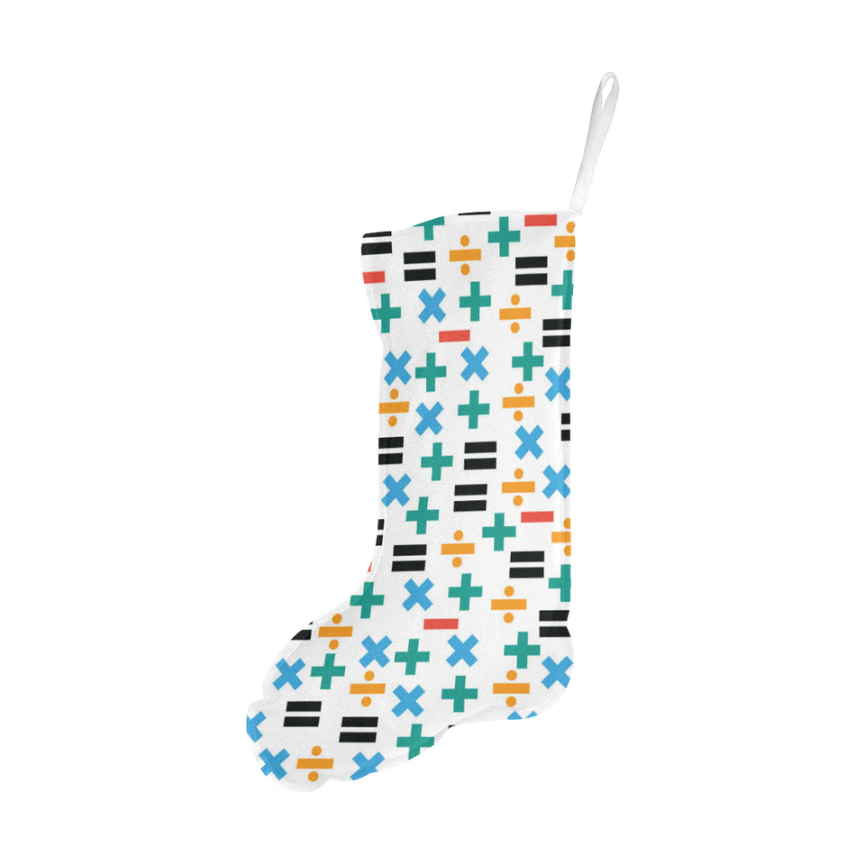 Math Pattern Print Design 05 Christmas Stocking