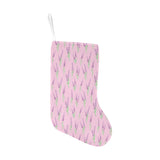 Lavender pattern pink background Christmas Stocking