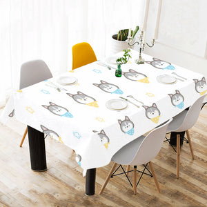 Cute Siberian Husky pattern Tablecloth