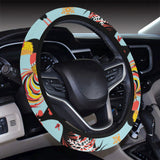 Rooster chicken cock snowfalke Car Steering Wheel Cover