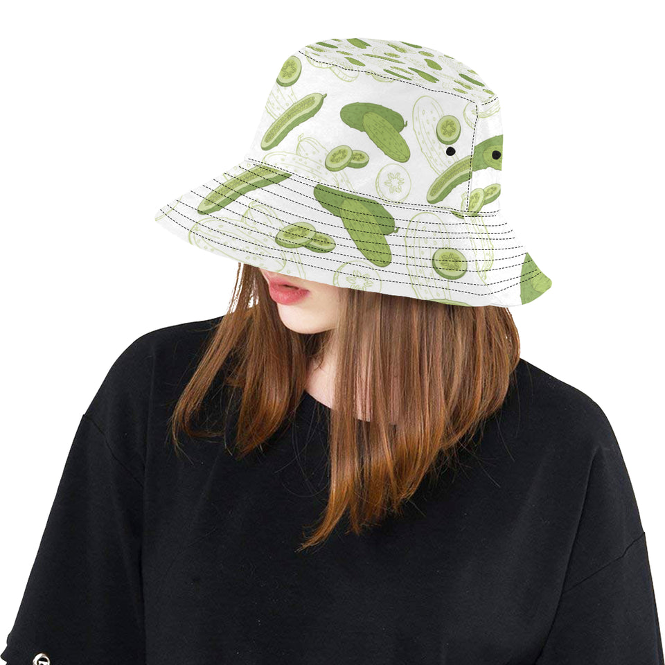 Cucumber sketch pattern Unisex Bucket Hat