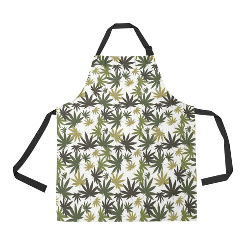 Canabis Marijuana Weed Pattern Print Design 05 All Over Print Adjustable Apron