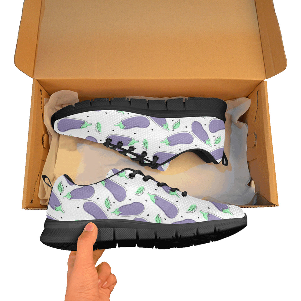 Eggplant Pattern Print Design 05 Men's Breathable Sneakers ( Model 055)