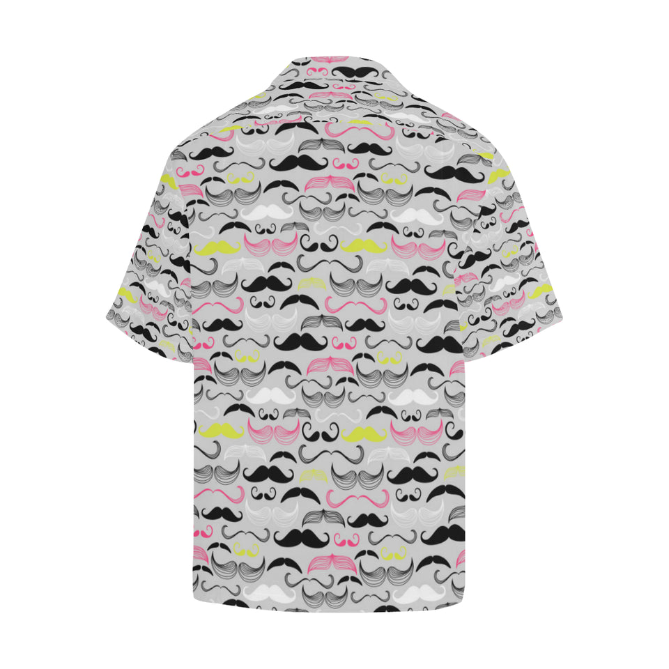 Mustache Beard Pattern Print Design 02 Men's All Over Print Hawaiian Shirt (Model T58)