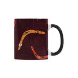 Boomerang Australian aboriginal ornament circle bl Morphing Mug Heat Changing Mug
