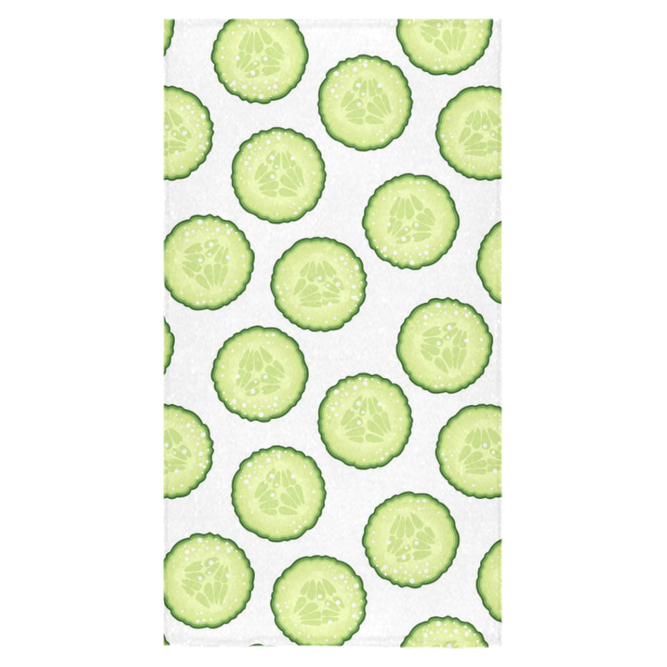 Cucumber slices pattern Bath Towel