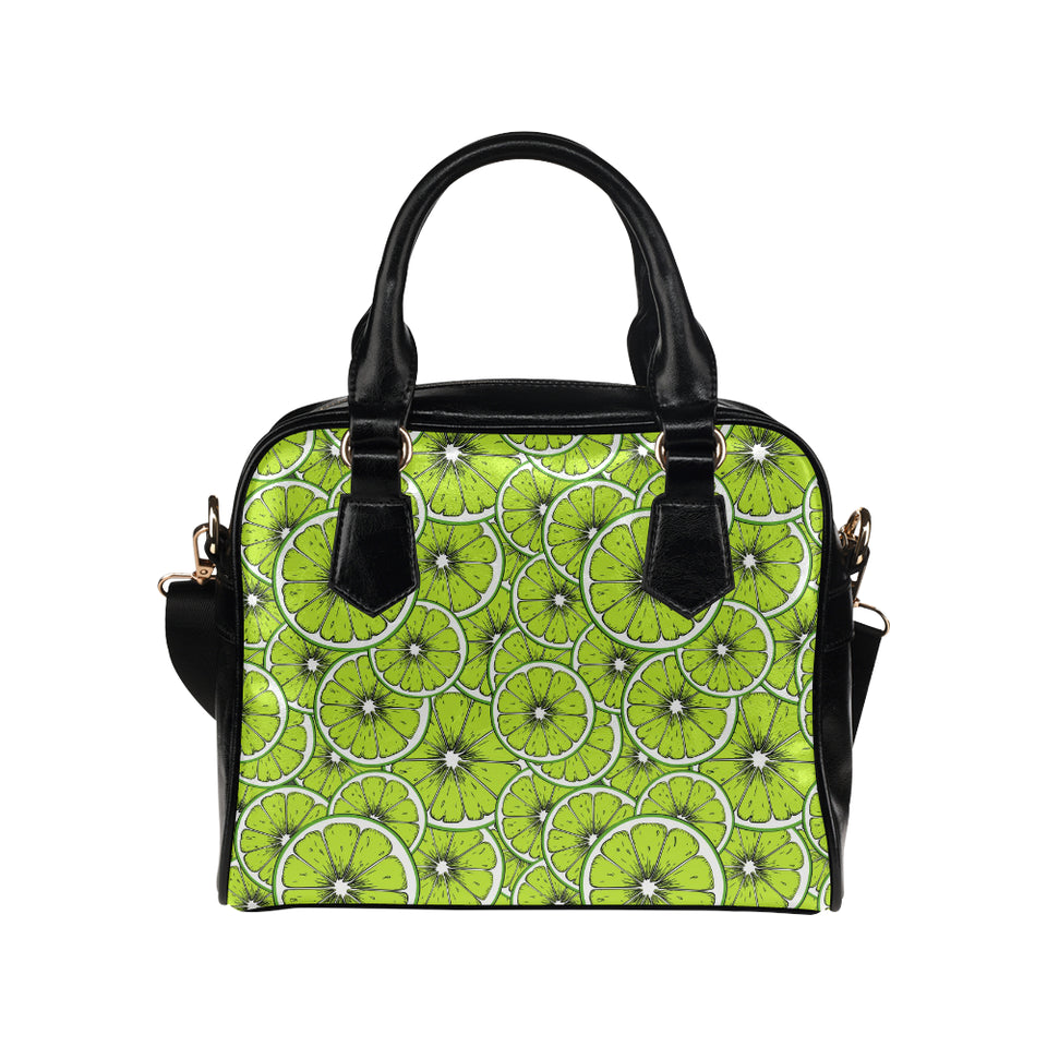 Slices of Lime design pattern Shoulder Handbag