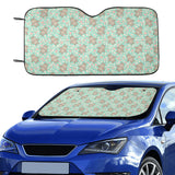 Hippopotamus Pattern Print Design 02 Car Sun Shade