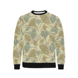 Ginkgo leaves design pattern Men's Crew Neck Sweatshirt
