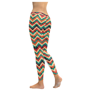 zigzag chevron colorful pattern Women's Legging Fulfilled In US