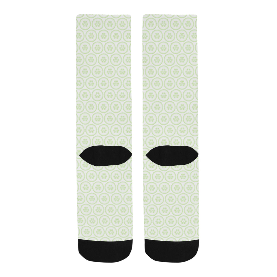 Cucumber pattern background Crew Socks
