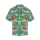 heliconia palm and monstera  leaves pattern Men's All Over Print Hawaiian Shirt
