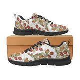 Red tulips and daffodils pattern Men's Sneaker Shoes