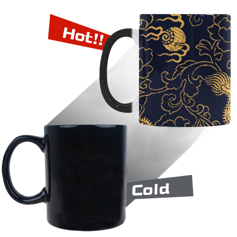 Gold dragon pattern Morphing Mug Heat Changing Mug