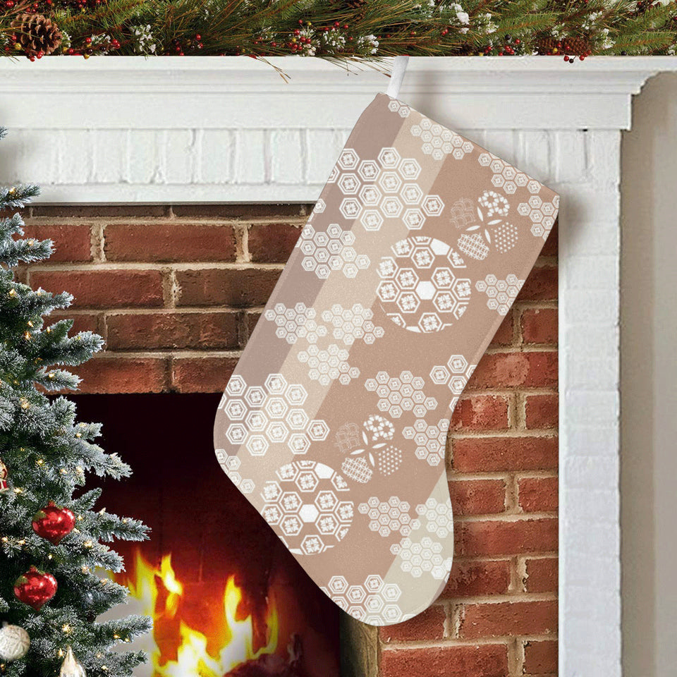 Beautiful hexagon japanese pattern Christmas Stocking