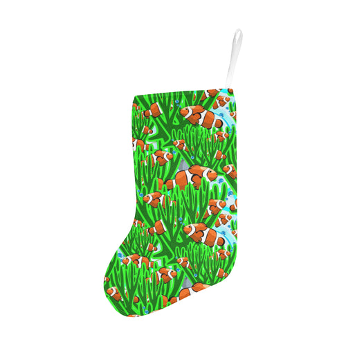 Clown Fish Pattern Print Design 01 Christmas Stocking