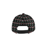 Deer Christmas new year pattern argyle All Over Print Snapback Cap