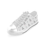 Penguin pattern Men's Low Top Shoes White