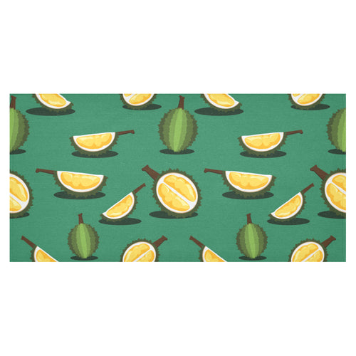 Durian pattern green background Tablecloth