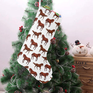Horses running pattern background Christmas Stocking