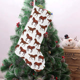 Horses running pattern background Christmas Stocking