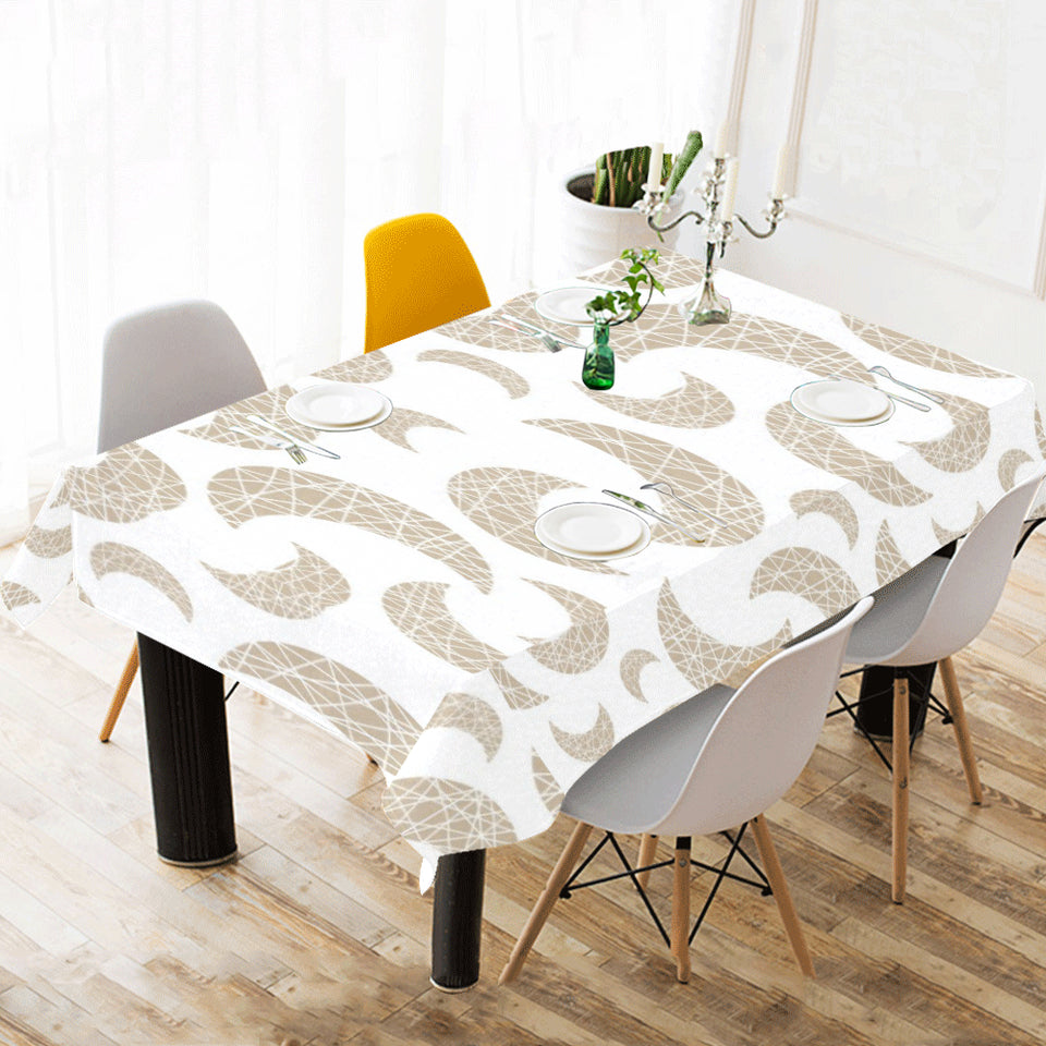 Cool gold moon abstract pattern Tablecloth
