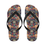 Sugar skulls flower maxican pattern Unisex Flip Flops