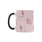 Poodle dog pink color theme Morphing Mug Heat Changing Mug