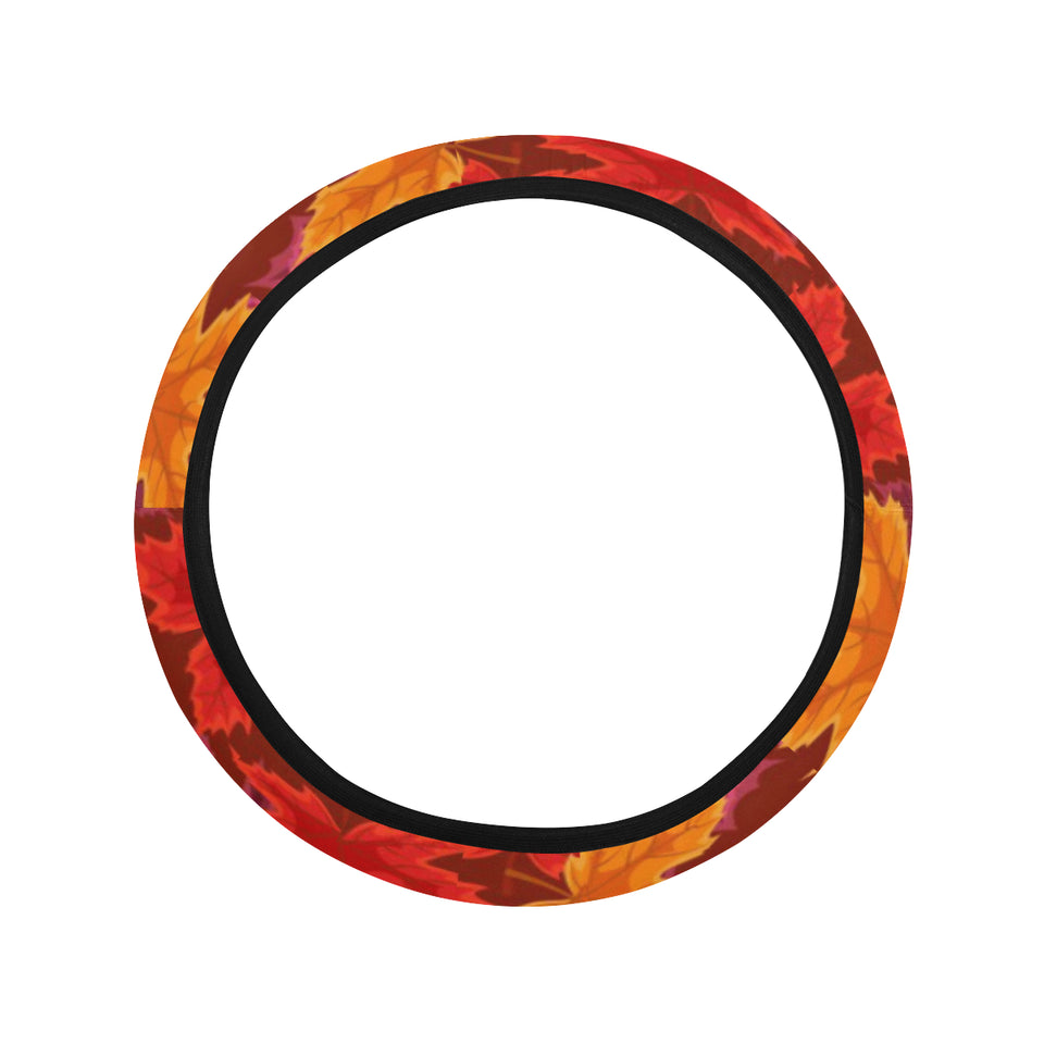 Autumn maple leaf pattern Car Steering Wheel Cover