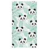 Panda pattern tropical leaves background Bath Towel