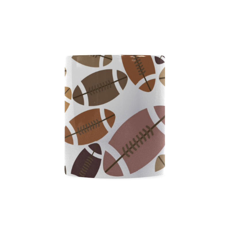 American football ball pattern Classical White Mug (Fulfilled In US)