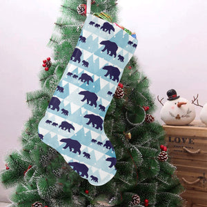 polar bear winter snow pattern Christmas Stocking
