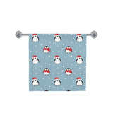 Cute penguin christmas snow pattern Bath Towel