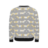 Cute dachshund dog pattern Men's Crew Neck Sweatshirt